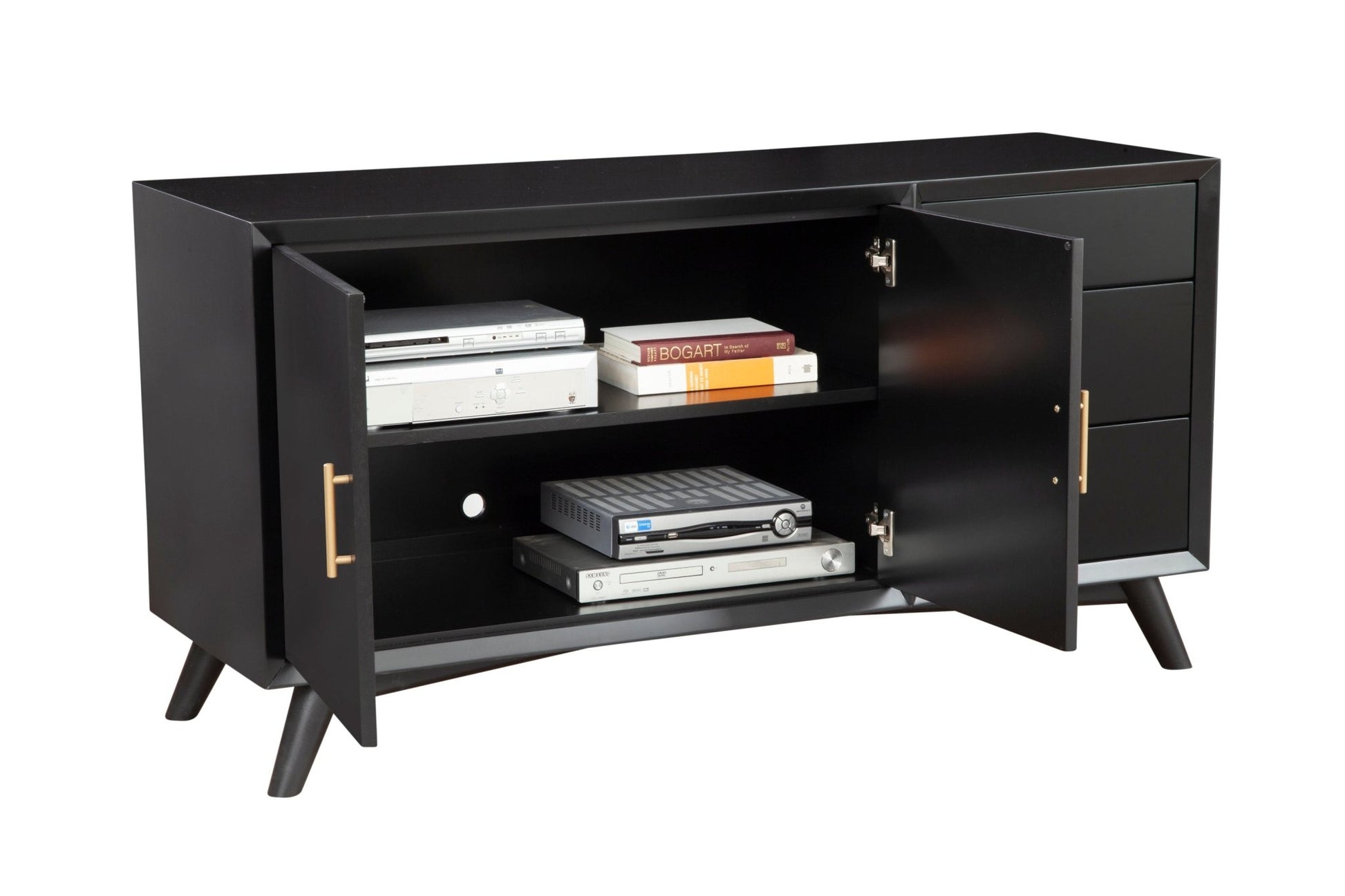 Alpine Furniture Alpine Furniture Flynn Sideboard In Black - 966BLK-64 - 840108501784 - SideboardOutlet.com