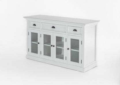 NovaSolo Halifax Buffet With 4 Glass Doors & 3 Drawers In White - BG192 - 8994921003955 - SideboardOutlet.com