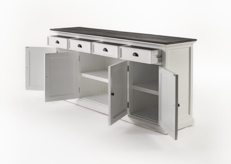 NovaSolo Halifax Contrast Buffet With 4 Drawers & 4 Doors In White & Black - B194CT - 8994921004129 - SideboardOutlet.com