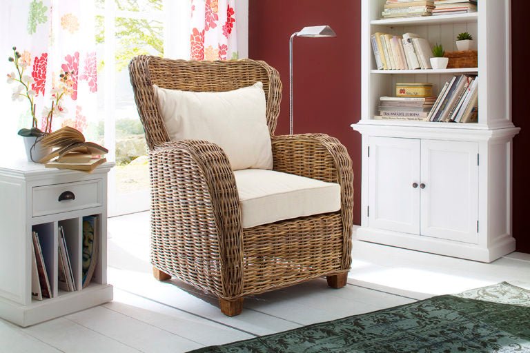 NovaSolo Halifax Queen Chair In Natural - CR42 - 8994921001616 - SideboardOutlet.com